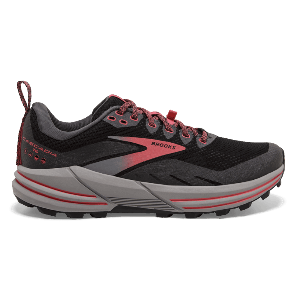Brooks Cascadia 16 Gtx Czarno-czerniona Perła-koral