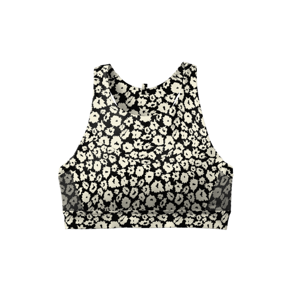 Brooks Drive 3 Pocket Run Biustonosz Czarno-wildflower