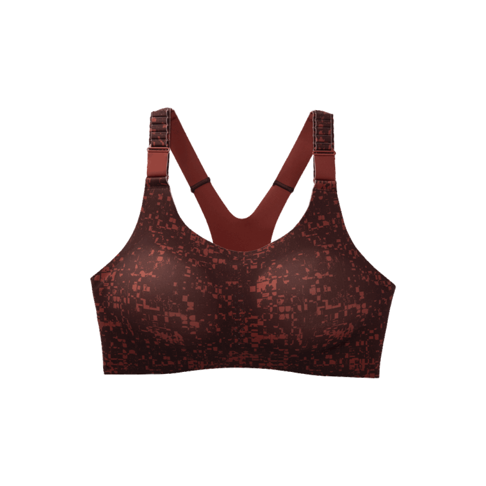 Brooks Dare Racerback Run Biustonosz 2.0 Rr Glitch Print-miedziany