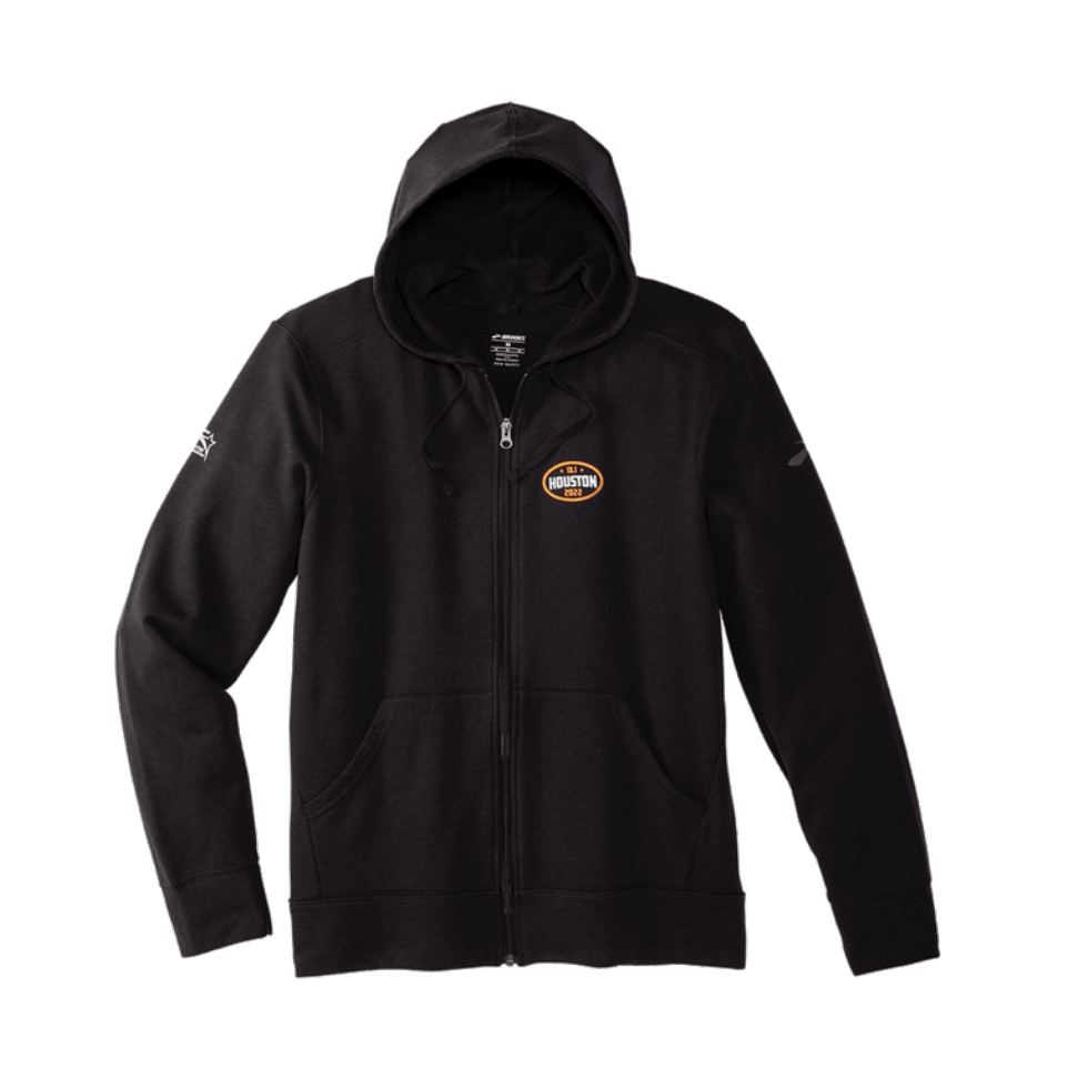 Brooks Houston22 Bluza Z Kapturem Na Całej Długości 2.0 Heather Black-13.1 Houston