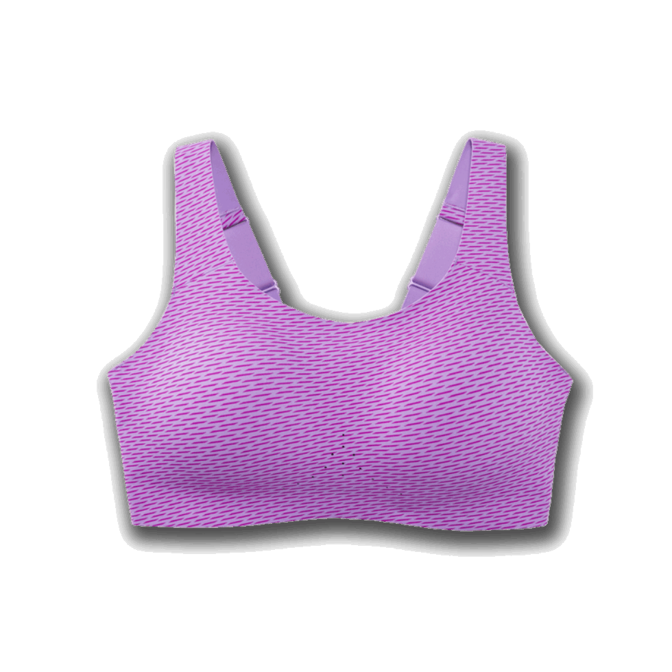 Brooks Dare Scoopback Run Biustonosz Z Nadrukiem Z Teksturą Heliotrop
